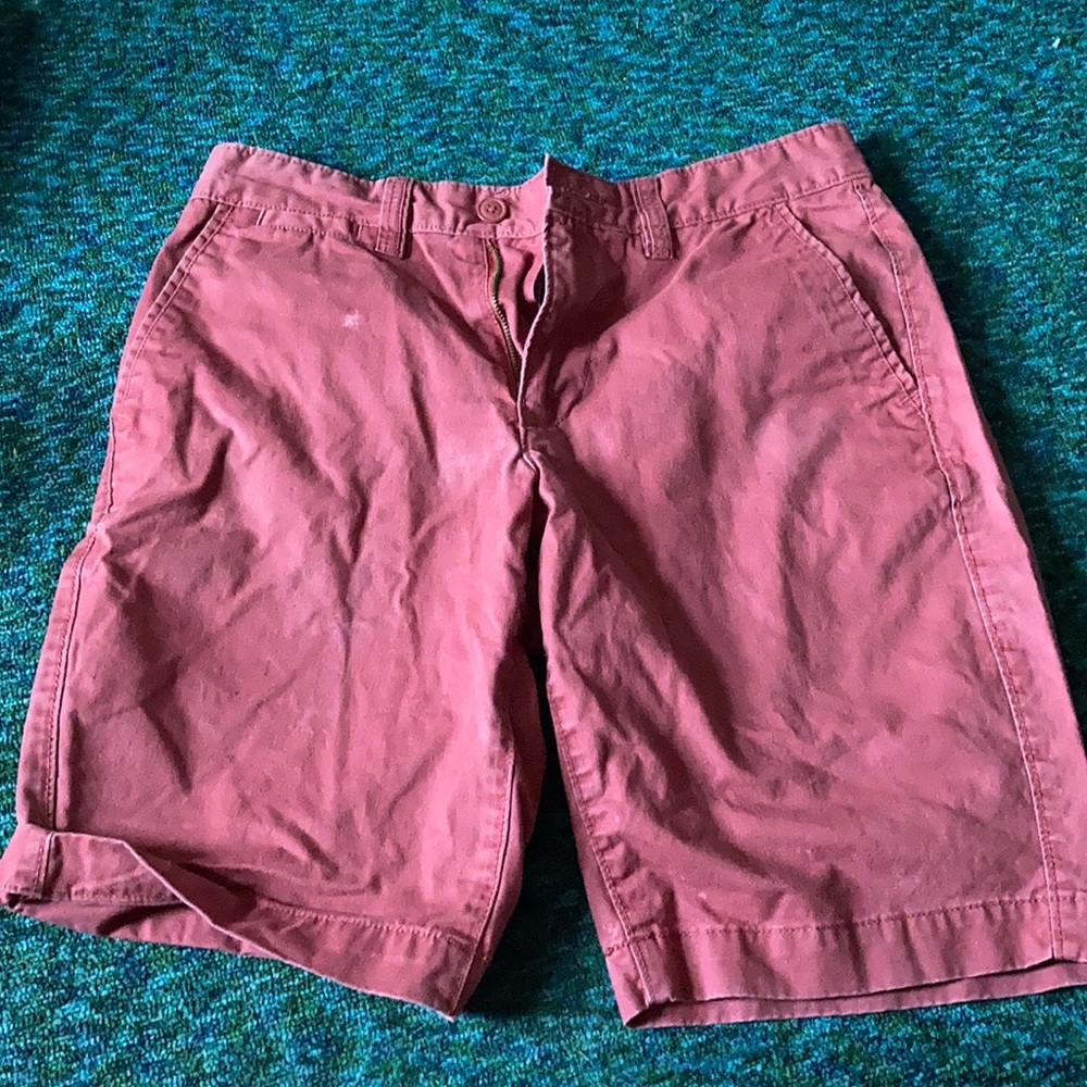 Red Cargo shorts